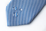 Load image into Gallery viewer, Striped Blue VersaTie- StainLess Tech
